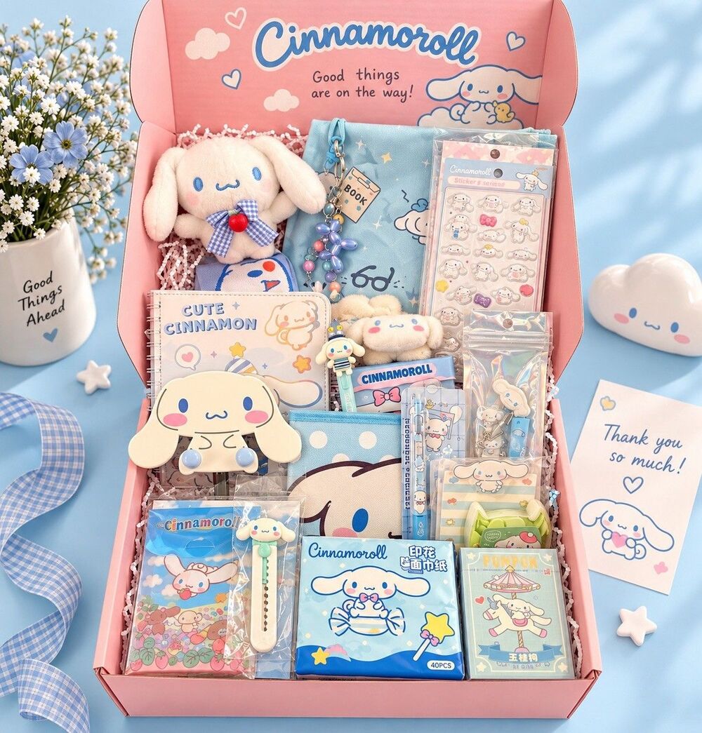 Sanrio Cinnamoroll 15 Pc Premium Gift Set - Includes Phone Stand For Home/Office